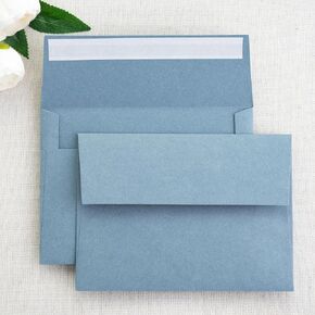 PONATIA 50 Pieces 5x7 Envelopes, Blush Pink A7 Envelopes Self Seal for Weddings, Invitation Cards, Photos, Postcards, Greeting Cards Mailing, Baby Shower, Graduation, Christmas Gift Cards