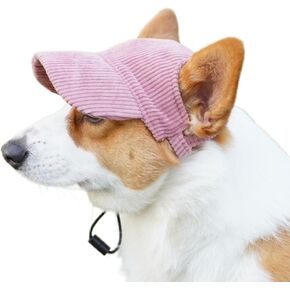 Pet Sun Hat Corduroy Dog Cat Hat Open Open Class Outdoor (XS ، Sage Blue)