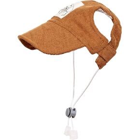 Pet Dog Baseball Cap, Cat Hat, Cat Dog Sun Cap with Ear Holes, Adjustable Puppy Outdoor Sun Hat (Blue, Small)