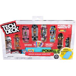 Tech Deck, Powell Peralta Legends SK8Shop Bonus Pack with Ramp, Collectible and Customizable Mini Skateboards, Kids Toys for Ages 6 and up