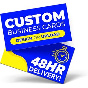 DOT4DOT Business Cards - Full Color Premium (16PT) Thick Paper Stock UV Coating Glossy Finish 2x3.5 100 to 1000 pcs - Made in USA