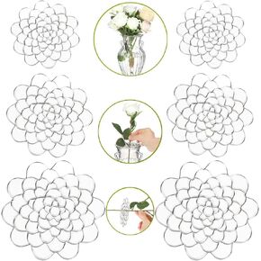 6Pcs Flower Arrangement Holder,BetterJonny 4/5/6Inch Stainless Steel Wire Flower Arranging Tool DIY Floral Design Reusable Metal Frog Insert for Bouquets, Centerpieces, Tall/Short Vases