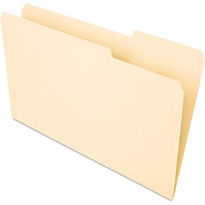 Universal Interior File Folders, 1/3-Cut Tabs: Assorted, Legal Size, 9.5-pt Manila, 100/Box