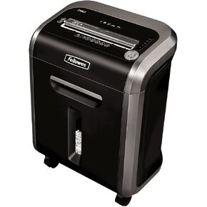 Fellowes 16 Sheet Paper Shredder for Office Use - 100% Jam Proof Cross Cut Shredder - 79Ci Shreds for 20 Minutes - Powershred Office Shredder with Large 23 Litre Pull-Out Bin - DIN Level P4 - Black