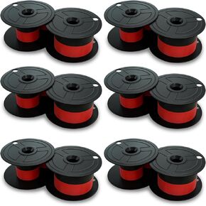 Calculator Ribbons Compatible with Canon MP21DX / MP-21DX – 6-Pack Black & Red Ink