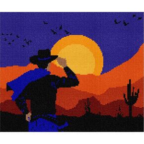 Pepita Needlepoint Canvas: Western Nightty 4 ، 12 "× 10"
