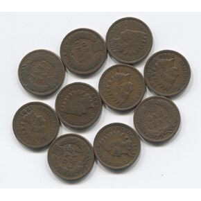 10 Antique Cent Collection Lot w/ 2 pre-1900’s Nice Old Set