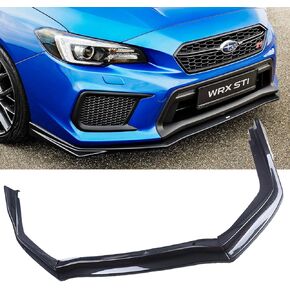 MUCO New Front Bumper Lip Compatible with 15 16 17 18 19 20 21 22 Subaru WRX STI Sedan Car Front Spoiler-Gloss Black Sport Front Spoiler - 3pcs