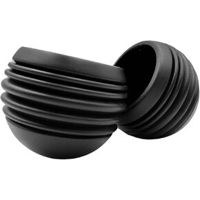 1.5"/38mm Porch Swing Replacement Feet, Black Horseshoe-Shaped Plastic Leg Caps to Secure Swing Legs to Ground(Set of 4)