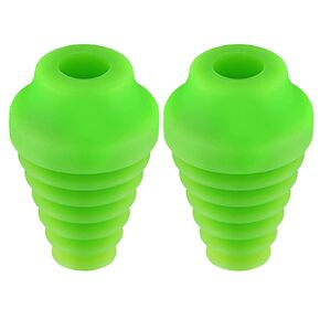 2PCS Silicone Pen Adapter Round & Flat Tips Heat Resistant Adapter for Water Glass Tube (Green)