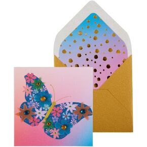 NIQUEA.D, Flower Butterfly Enclosure Card
