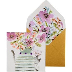 NIQUEA.D, Cat Behind Vase Enclosure Card