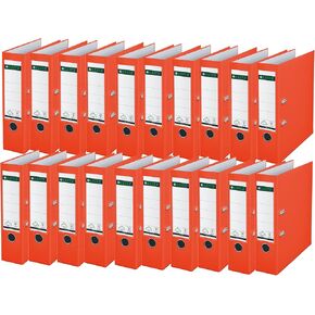 Leitz 180° Lever Arch File Plastic - Ring Binders (Red, Plastic, A4)