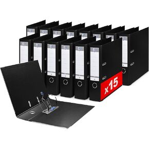 OXFORD Smart Pro+ Lever Arch Files A4XL 80mm Spine 2 D-Rings Polypropylene Cover Black (Pack of 15)