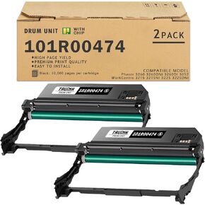 101R00474 Drum Unit Replacement for Xerox 3215/3225/3260 Drum Cartridge Compatible with Xerox Phaser 3260 3260DNI 3260DI 3052 WorkCentre 3215 3215NI 3225 3225DNI Laser Printers (Black, 2 Pack)