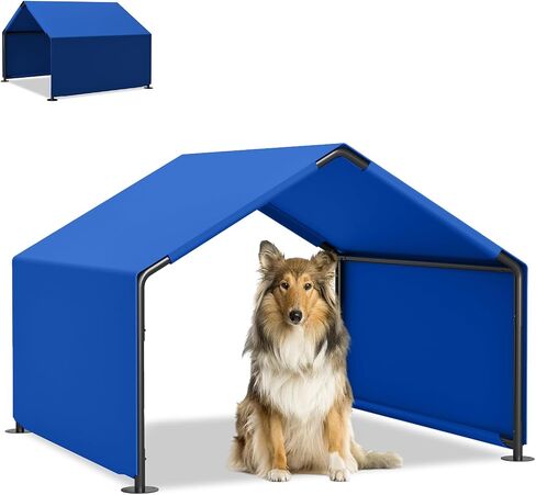 الكلب الظل ملجأ في الهواء الطلق ، 4'x4'x3 'خيمة كبيرة الكلب كبيرة في الهواء الطلق ، ظلال الكلب في الخارج مع سقف مقاوم للماء ، غطاء أمطار الشمس الرمادية للحيوانات الصغيرة الخنازير للحيوانات الصغيرة والماشية in Kuwait