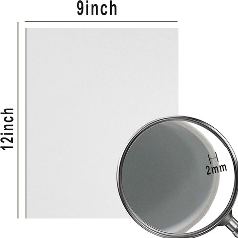QIDIWIN EVA Foam Craft Sheets - 9x12 Inch 2mm Thick Versatile Non-Adhesive Foam for DIY, Cosplay, Scrapbooking, Classroom Projects - Durable, Flexible, Perfect for Crafting, 12 Pack(White) in Saudi Arabia
