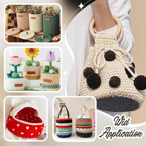 PH Pandahall 10pcs 5 أحجام شعر أسفل السلة ، قاعدة نسيج سلة الكروشيه الرمادية 3.9/5.9/7.8/9.8/11.8 بوصة قاع مستدير لسلال تخزين الكروشيه DIY الغزل كيس النسيج الحرف تخزين المنزل in Saudi Arabia