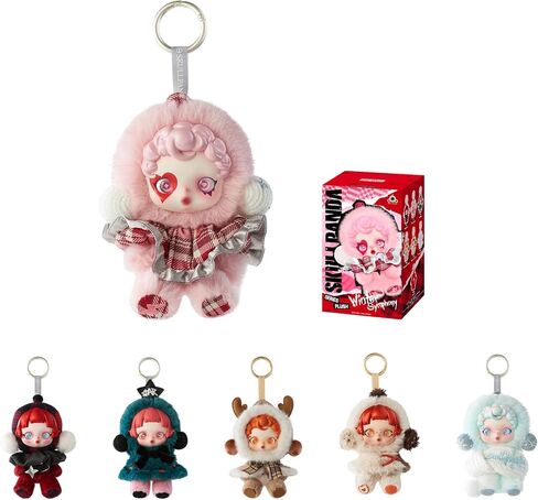 Pop Mart Skullpanda Winter Symphony Series Plush ، 6pcs Blind Box Focours ، Figures Tlash Design Action Decorations To Molections Decorations Home Home ، Home Wide Home ، Clust Set in Kuwait