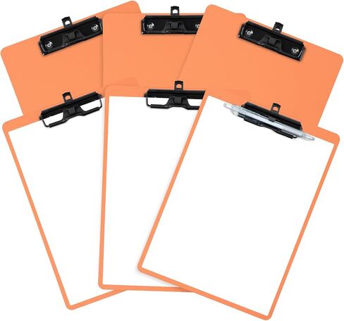 Black Clipboard with Pen Holder, 2 Pack Plastic Clipboard with Low Profile Metal Clip, Hanging Clip Boards Holds 8.5x11 Inch Papers, Standard A4 Letter Size Clip Boards for Offices & School in Saudi Arabia