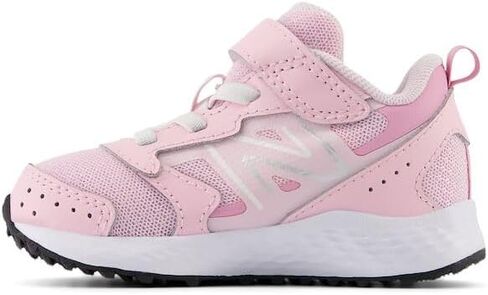 New Balance Kids Fresh Foam 650 V1 Bungee Lace with Top Strap Running Shoe, Light Raspberry/Pink Sugar, 5.5 X-Wide US Unisex Toddler in Saudi Arabia