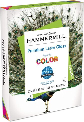 الورق اللامع Hammermill ، ورقة نسخة ليزر لمعان ، 8.5 × 11 - 8 حزمة (2400 ورقة) - 94 مشرق ، مصنوعة في ورقة الطابعة اللامعة بالولايات المتحدة الأمريكية ، 163110C in Saudi Arabia