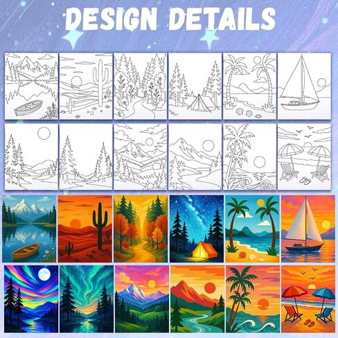 10Pcs Pre Drawn Canvas Boards 8x10 Sip and Paint kit for Adults Girl Ladies Date Night Canvas for Painting with Design Paint Party Favors Painting Supplies for Beginner Butterflies Flowers in Saudi Arabia