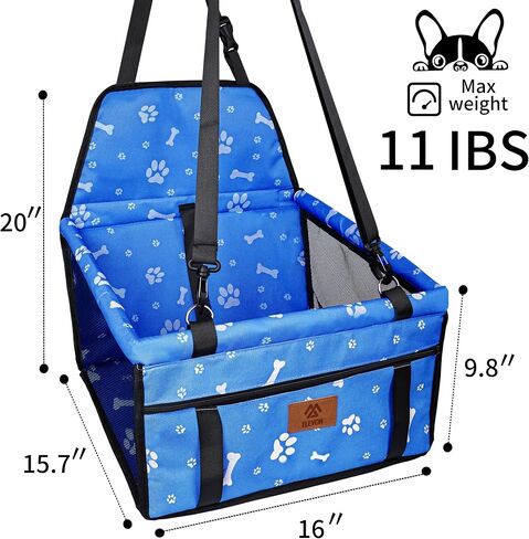 Pet Dog Booster Seat, Robust Pet Seat & Puppy Seat for Small to Medium Dogs, Breathable and Waterproof Seats, Anti-Collapse Dog Carriers for Small Dogs (Pink, PVC Frame) in Saudi Arabia
