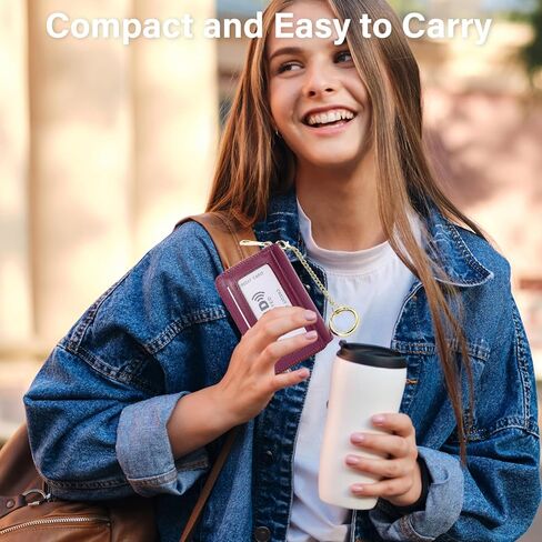 RFID Blocking Credit Card Holder, 20 Card Slots Large Capacity Accordion Card Wallet, Leather Card Case with Removable Keychain and ID Window - Oil Wax Leather,Black in Kuwait