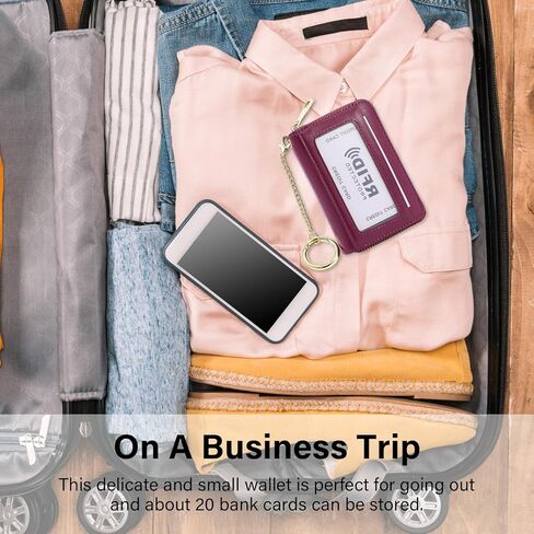 RFID Blocking Credit Card Holder, 20 Card Slots Large Capacity Accordion Card Wallet, Leather Card Case with Removable Keychain and ID Window - Oil Wax Leather,Black in Kuwait