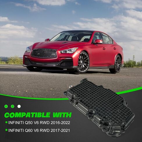 Lower Engine Oil Pan Assembly Compatible with INFINITI Q50 V6 RWD Q60 V6 RWD 2016 2017 2018 2019 2020 2021 2022 3.0L Replace 11110-5CA2A 111105CA2A in Saudi Arabia