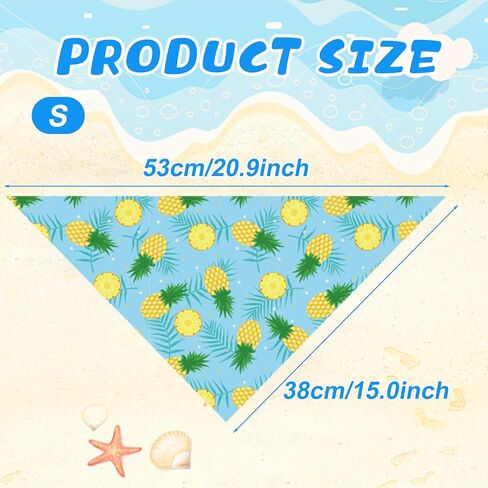 Abbylike 6 Pack Dog Cooling Bandana Summer Triangle Scarfs Bibs with Cute Fruit Pattern Instant Cooling Neck Wraps Breathable Scarf Pet Dog Neck Cooler for Hunting Training Hiking Camping(L) in Saudi Arabia