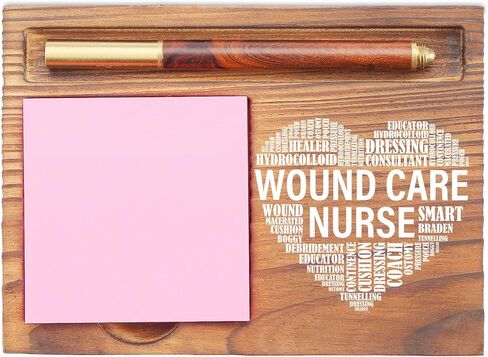 Wound Care Nurse Desk Organizer, Inspirational Sticky Note Holder, Wound Care Nurse Heart Design, Gifts for Wound Care Nurses and Healthcare Workers EDP144 in Kuwait