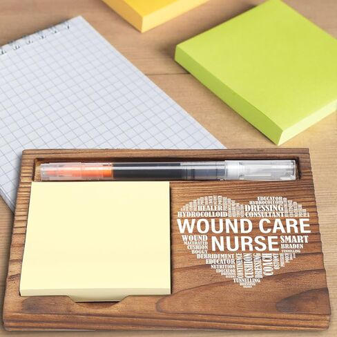 Wound Care Nurse Desk Organizer, Inspirational Sticky Note Holder, Wound Care Nurse Heart Design, Gifts for Wound Care Nurses and Healthcare Workers EDP144 in Kuwait