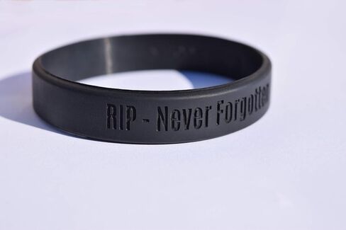 Reminderband Custom Rubber Bracelets | Personalized Silicone Wristbands | 1/2" Classic | Events, Gifts, Awareness - Choose Quantity in Kuwait