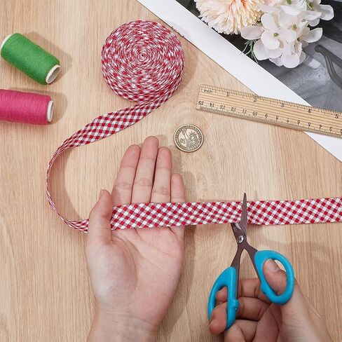 BENECREAT 10.94 Yards Pink Stripe Bias Tape, 0.83 Inch Double Fold Bias Binding Tape Pre-fold Bulk Bias Tape for Cheongsam Decoration, Clothing Seaming Piping in Saudi Arabia
