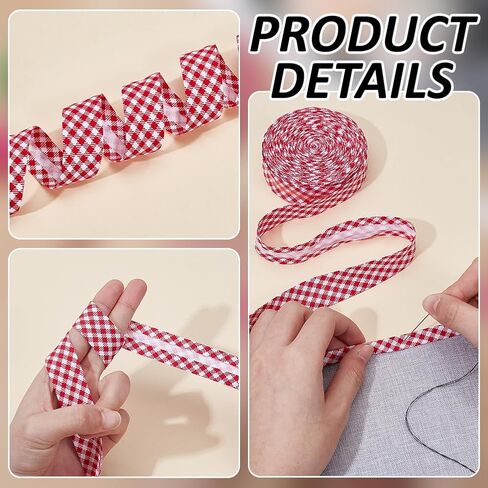 BENECREAT 10.94 Yards Pink Stripe Bias Tape, 0.83 Inch Double Fold Bias Binding Tape Pre-fold Bulk Bias Tape for Cheongsam Decoration, Clothing Seaming Piping in Saudi Arabia