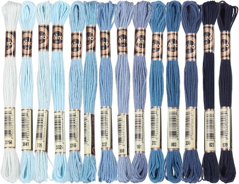 PATIKIL 14 Skeins Embroidery Floss, Polyester Embroidery Threads Bracelets String for Cross-Stitch Hand Embroidery, Multicolored Dark Brown in Saudi Arabia