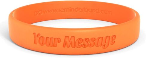 Reminderband Custom Rubber Bracelets | Personalized Silicone Wristbands | 1/2" Classic | Events, Gifts, Awareness - Choose Quantity in Kuwait
