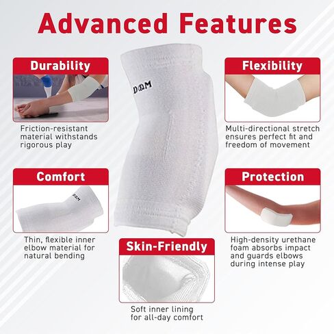 D&M Elbow Pad Sleeve, 12mm Thick pad, Black, M-Size, 1pc, Made in Japan, 737 in Kuwait