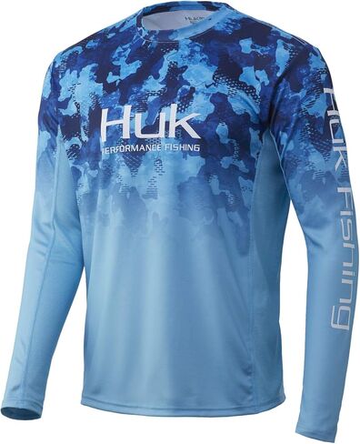 HUK mens Icon X Camo Long Sleeve Shirt |Performance Fishing Shirt Shirt in Kuwait
