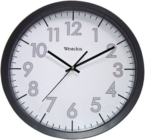 Westclox 14" Round Electric Powered Office Wall Clock, White in Saudi Arabia