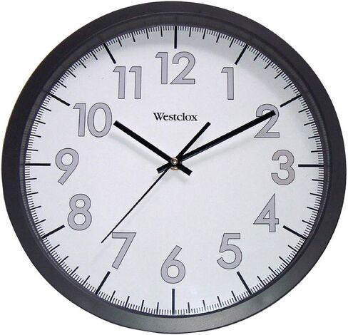 Westclox 14" Round Electric Powered Office Wall Clock, White in Saudi Arabia