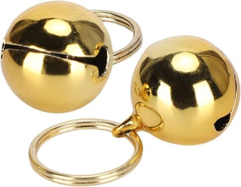 2pcs ILost Copper Bells with Crisp Sound for Dog Cat den Pet Collar Decoration Bells for Pet Klace and Dog Accessories. in Saudi Arabia