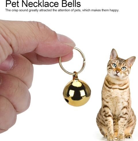 2pcs ILost Copper Bells with Crisp Sound for Dog Cat den Pet Collar Decoration Bells for Pet Klace and Dog Accessories. in Saudi Arabia