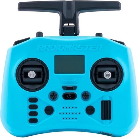 Radiomaster Pocket Crush Expresslrs Controller 2.4G 16CH ELRS Transmitter Hall Gimbal لـ RC FPV Drone Quadcopter Remote New (Iceberg Blue with 18650) in Kuwait