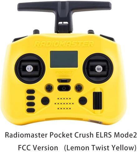 Radiomaster Pocket Crush Expresslrs Controller 2.4G 16CH ELRS Transmitter Hall Gimbal لـ RC FPV Drone Quadcopter Remote New (Iceberg Blue with 18650) in Kuwait