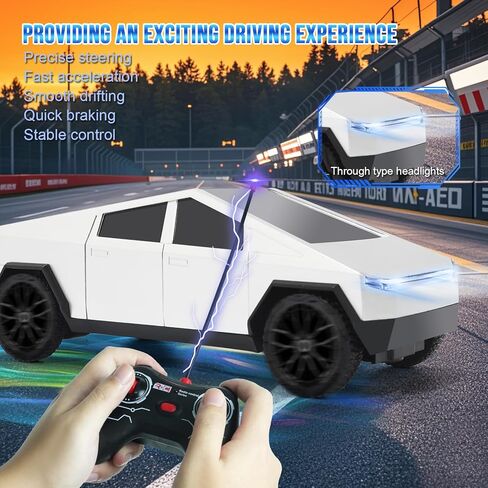 شاحنة بيك آب التحكم عن بُعد ، طراز سيارة سباق 1/24 ، بطارية وضوء وضوء قابلة للشحن ، للبالغين والأولاد (الأزرق) in Kuwait