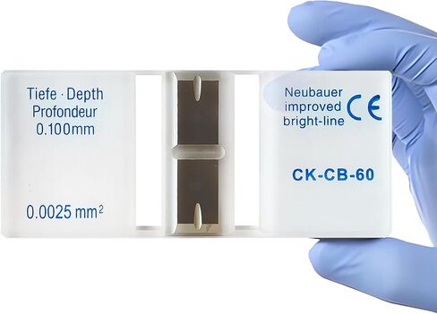 Cell Counting Chamber Hemocytometer Neubauer Improved Blood Counting Chamber with Bright Line and 2 pcs Coverslips in Saudi Arabia