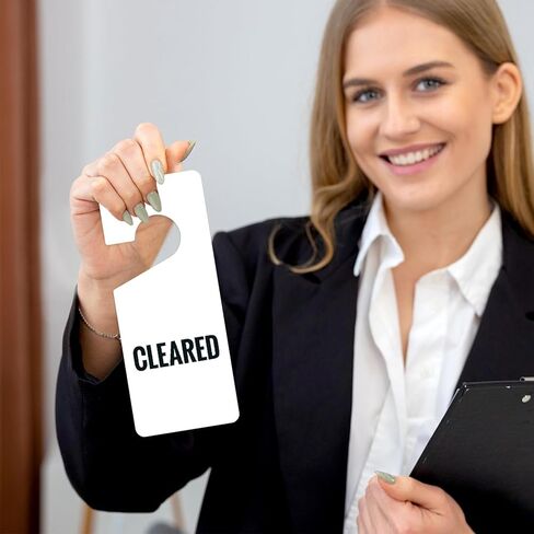 علامة باب معلقة تم تطهيرها ، (2 عبوة) 9x3 بوصات ، HDPs سميكة (البوليسترين عالي الكثافة) ، مصنوعة في الولايات المتحدة الأمريكية بواسطة علامات Sigo in Kuwait